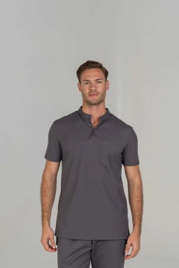 Van Laack Polo Stehkragen MWM-S3-D Platin X3L