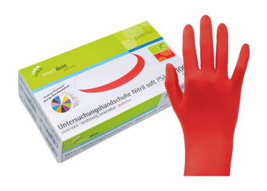 Smartdent Examination Gloves Nitril Soft Red Gr. M