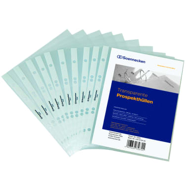 Soennecken punched pocket A5 PP 100 pieces transparent