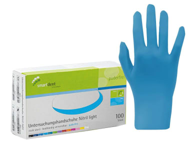 Smartdent Examination Gloves Nitril Light Blue Gr. XS