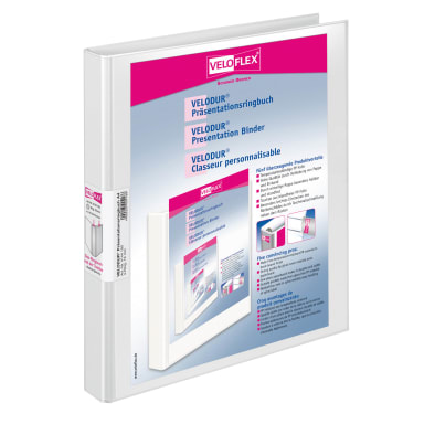 Veloflex presentation ring binder VELODUR 4 rings 16 mm white