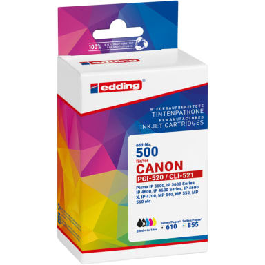 edding ink cartridge compatible with Canon PGI-520/CLI-521 black/cyan/magenta/yellow 5 pieces