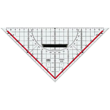 M+R set square 25 cm scale red