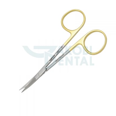 Surgical scissors Iris S 5083, curved, total length 115mm, TC, stainless steel