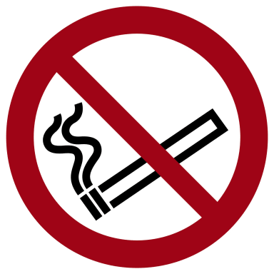 Information sign no smoking Ø 10 cm film self-adhesive
