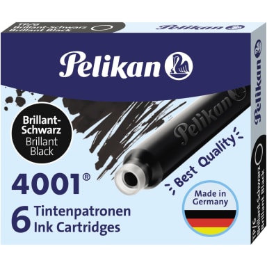 Pelikan ink cartridge 4001 TP/6 6 pieces brilliant black