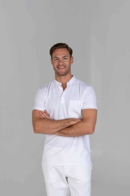 Van Laack Polo Stehkragen MWM-S3-D White S