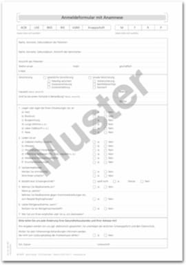 Anmeldung + Anamnese A4-367 100St