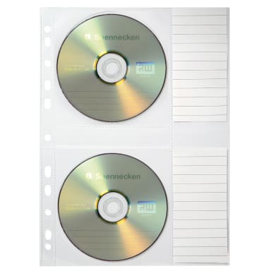 Soennecken CD/DVD sleeve for 2 CDs 5 pieces transparent