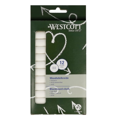 Westcott blackboard chalk 12 pieces white