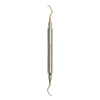Gracey Curettes, Anatomical Hollow Handle Ø10 mm, Titanium Coated, 175 mm, Fig. 7-8