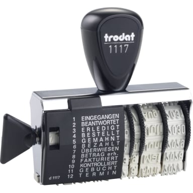 trodat word band stamp Classic 8x7x2 cm silver/light grey/red