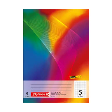Brunnen exercise book A5 ruling Lin 5 16 sheets squared