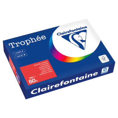 Clairefontaine copy paper A4 80 g 500 sheets coral red