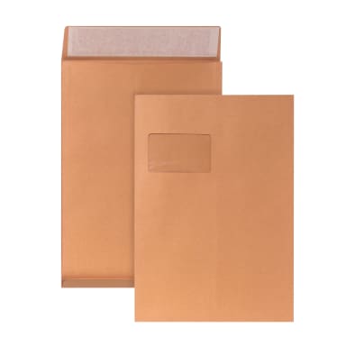 Posthorn gusset envelope C4 120 g block bottom with window peel & seal 200 pieces