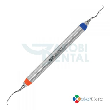 Gracey Curette 12/13, MINI, ColorCare handle # 7,Colour: orange/blue stainless steel
