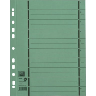 Oxford divider sheet A4 250 g cardboard 100 pieces green