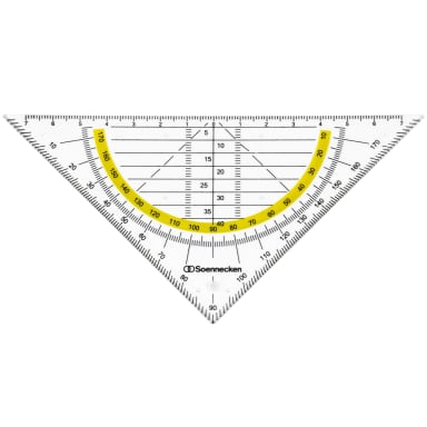 Soennecken set square plastic smoke grey