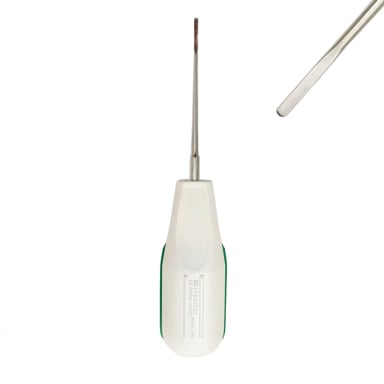 Luxator Root Elevator, With Plastic Handle, Green