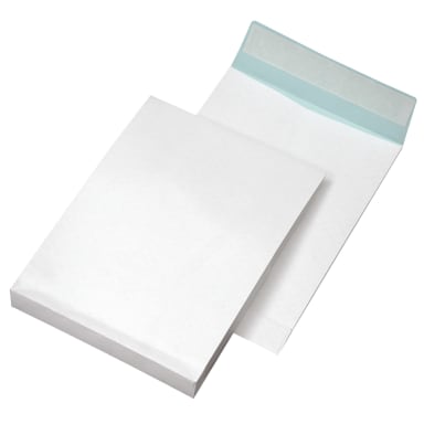 MAILmedia gusset envelope B4 140 g without window peel & seal 250 pieces white