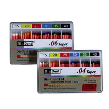 Dia-ProISO Gutta Percha Points (mm-Gemarkeerd) .04/.06 Taper