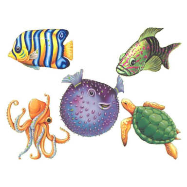 MirusMix Tatoeages Zeedieren (144 stuks)