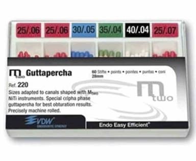 VDW MTWO Gutta-Percha Markers 28mm Assorti (60 stuks)
