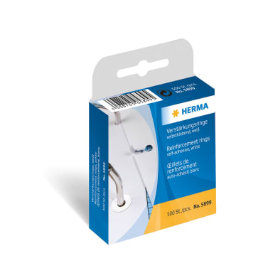 Herma hole reinforcement ring 12 mm 500 pieces transparent