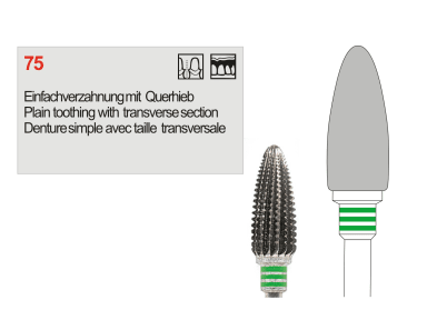 HM Fräser Einfachverzahnung Hartmetallfräser mit Querhieb grob