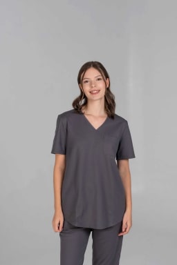 Van Laack Damen Tunic Slim MWW-S19-P Platin XXL