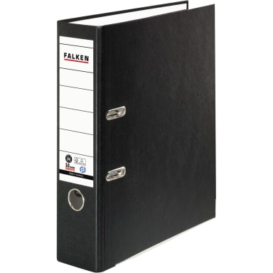 Falken ring binder Recycolor A4 80 mm paper black