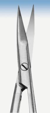 Mikro Federschere 180mm gebogen spitz