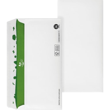 beECO envelope DL without window peel & seal 500 pieces white