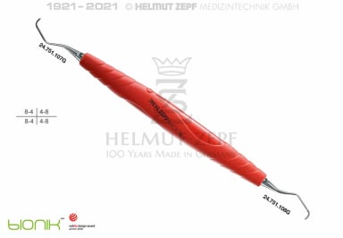 HELMUT ZEPF Gracey 7/8 Bionic Curette Rood Magenta