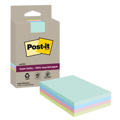 Post-it sticky notes Super Sticky 102x152 mm 4x45 sheets