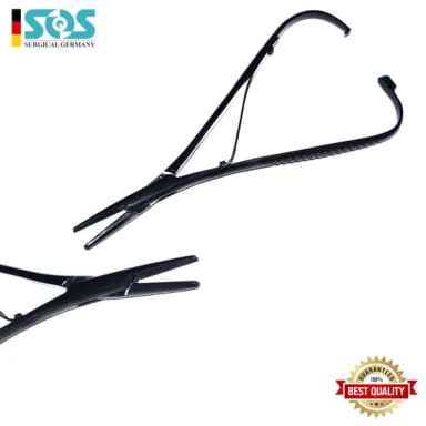Mathieu Needle Holder, Black Coated, Size = 17 cm