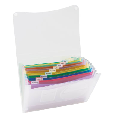 Expanding file A4 13 compartments polypropylene translucent