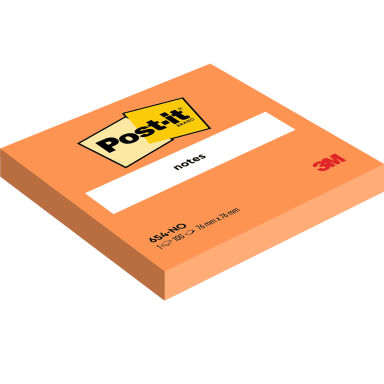 Post-it sticky notes Notes neon 76x76 mm neon orange