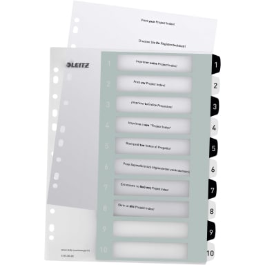Leitz index divider set A4 1-10 black