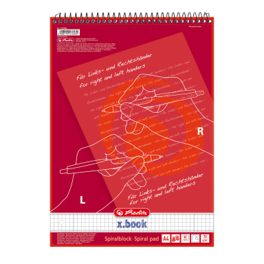 Herlitz spiral pad A4 80 sheets ruling Lin 28 left-/right-handed