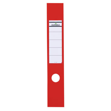 Durable binder label ORDOFIX wide/long 10 pieces red