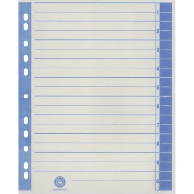 Divider sheet recycled cardboard A4 100 pieces chamois/blue