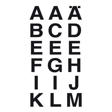 Herma letters 20x20 mm A-Z weatherproof 36 pieces black/white