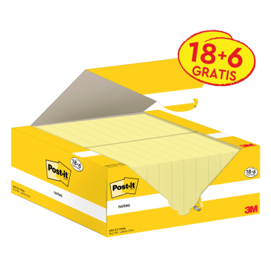 Post-it sticky notes Notes 38x51 mm 24x100 sheets yellow
