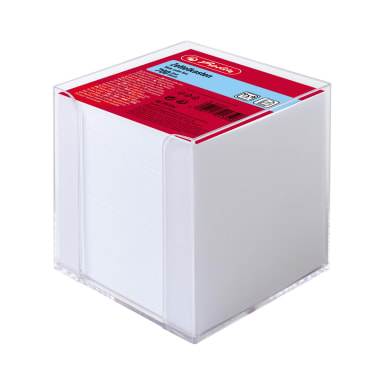 Herlitz note box 9x9x9 cm PS with 700 sheets transparent