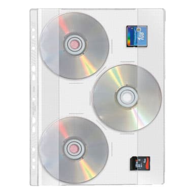 Veloflex CD/DVD sleeve for A4 PVC 10 pieces crystal clear