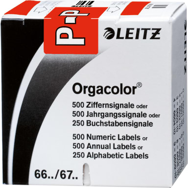 Leitz letter tab Orgacolor P 250 pieces red