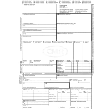 RNK consignment note CMR A4 4-part self-copying