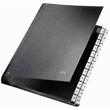 Leitz desk sorter A4 A-Z 24 compartments grey board black