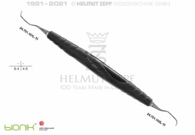 HELMUT ZEPF Ti Curette Universeel Bionics Zwart